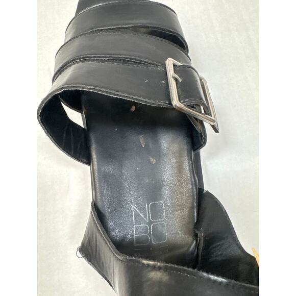 90s No Boundaries Chunky Black Sandals Womens 8 Gryphon Fisherman Lug Grunge - Picture 5 of 9